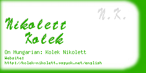 nikolett kolek business card